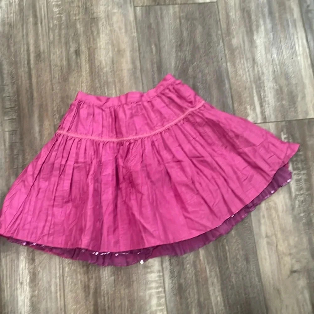 American Girl Magenta Pink Crinkle Skirt Size 10